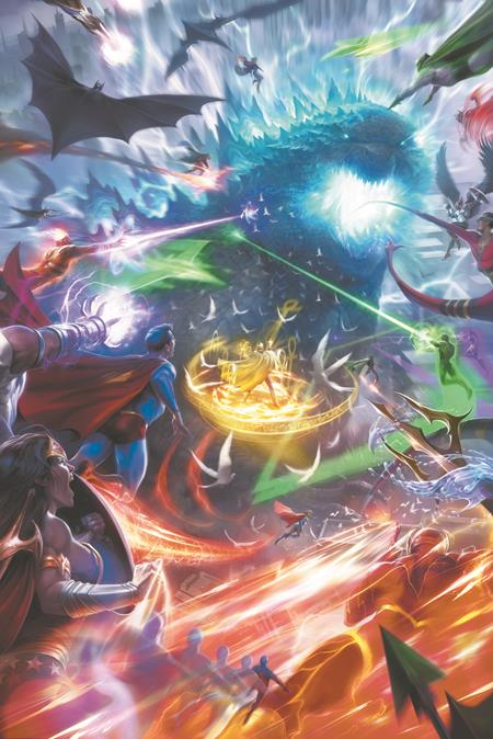 JL vs Godzilla vs Kong #1 Cover C Francesco Mattina