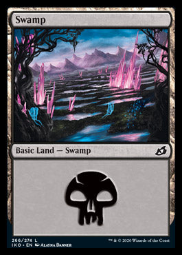 Magic the Gathering x4 Foil Ikoria Basic Swamp 266/274