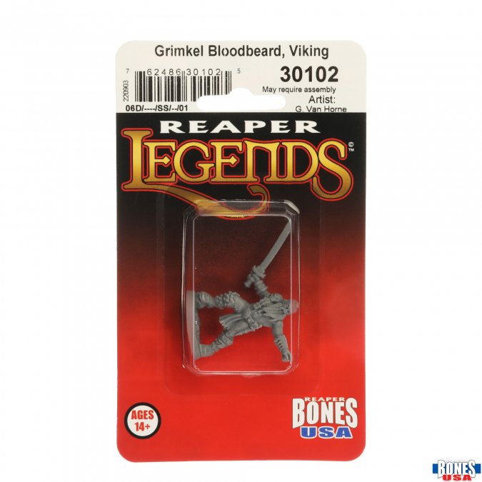 Reaper Miniatures - Grimkel Bloodbeard, Viking 30102