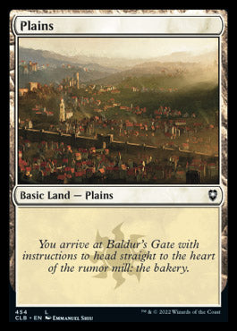 Magic the Gathering x4 Foil Battle for Baldurs Gate Basic Plains 454