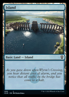 Magic the Gathering x4 Foil Battle for Baldurs Gate Basic Island 456