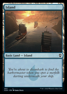 Magic the Gathering x4 Foil Battle for Baldurs Gate Basic Island 457
