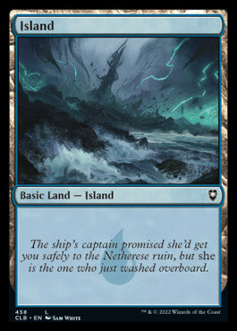 Magic the Gathering x4 Foil Battle for Baldurs Gate Basic Island 458