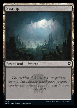 Magic the Gathering x4 Foil Battle for Baldurs Gate Basic Swamp 460