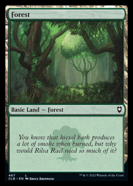 Magic the Gathering x4 Foil Battle for Baldurs Gate Basic Forest 467