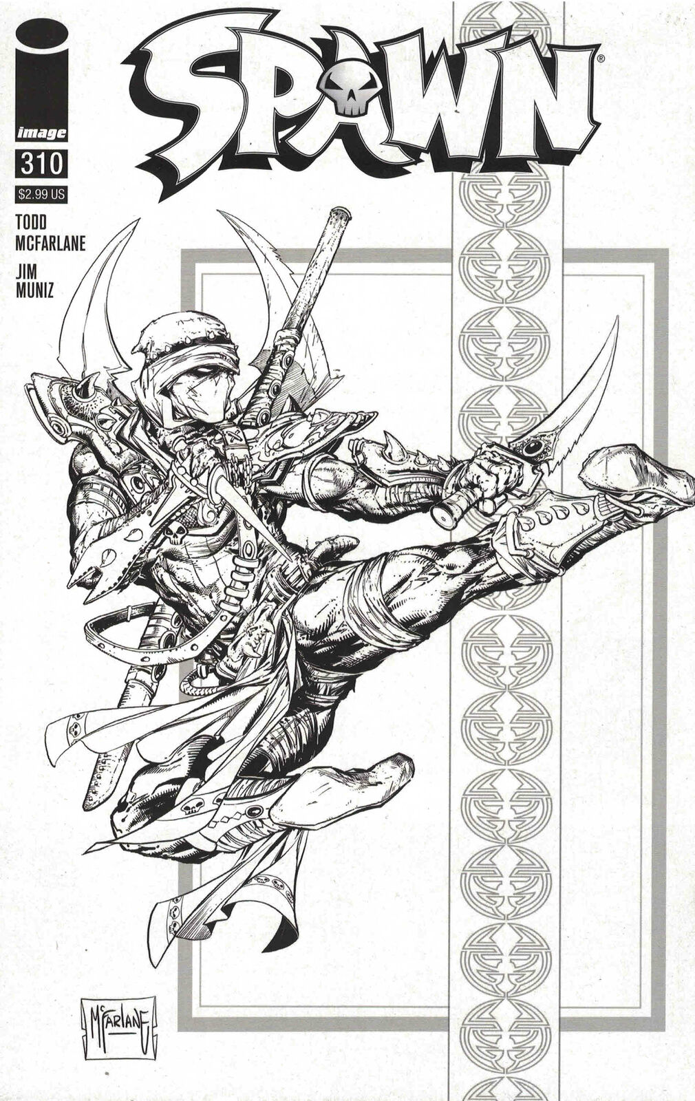 Spawn #310 Todd McFarlane Black & White Store Incentive Variant