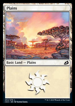 Magic the Gathering x4 Foil Ikoria Basic Plains 262/274