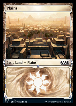 Magic the Gathering x4 Foil Core 2021Basic Plains 309