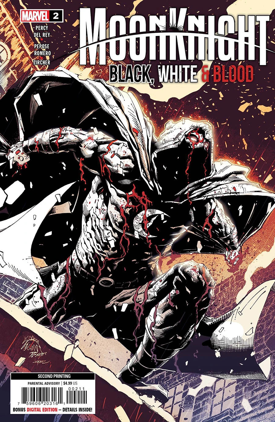 Moon Knight Black White and Blood (2022 Marvel) #2C