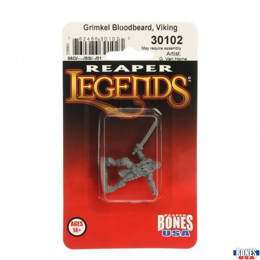 Reaper Miniatures - Grimkel Bloodbeard, Viking 30102