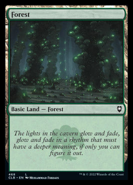 Magic the Gathering x4 Foil Battle for Baldurs Gate Basic Forest 468