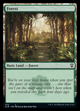 Magic the Gathering x4 Foil Battle for Baldurs Gate Basic Forest 470