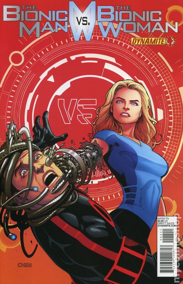 Bionic Man vs. Bionic Woman (2013 Dynamite) #4A