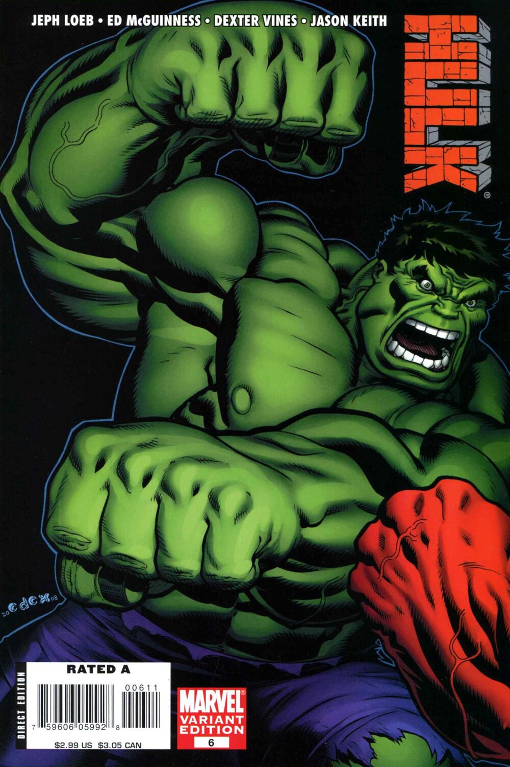 Hulk (2008 Marvel) #6B