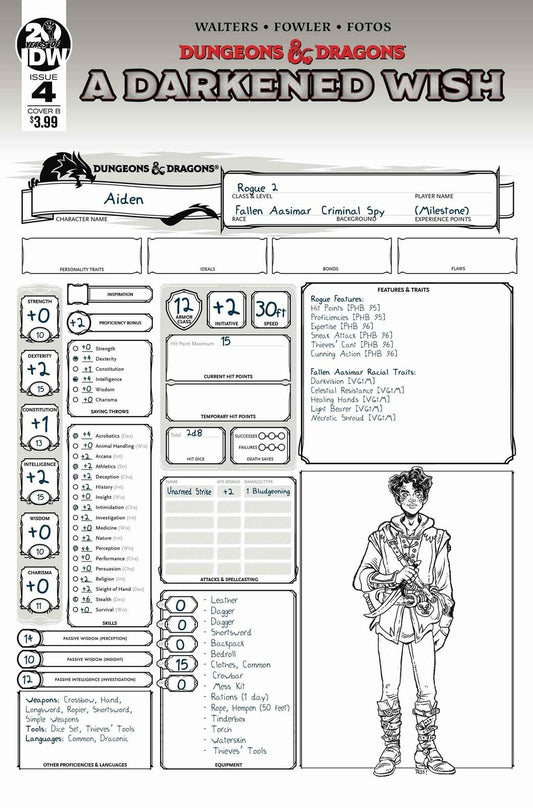 Dungeons and Dragons A Darkened Wish (2019 IDW) #4B